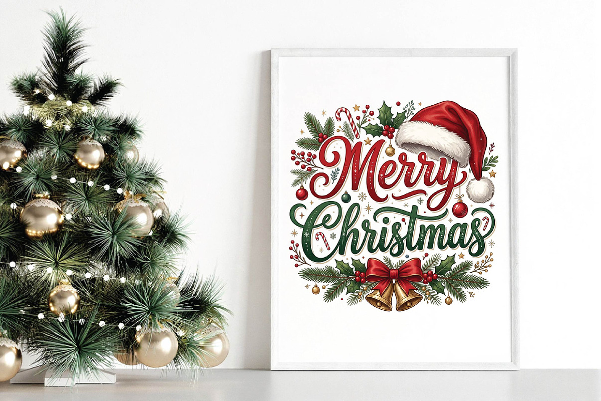 Merry Christmas PNG, Christmas PNG, a Seasonal Illustration by DreamPrint404 (Photo 5 of 6)