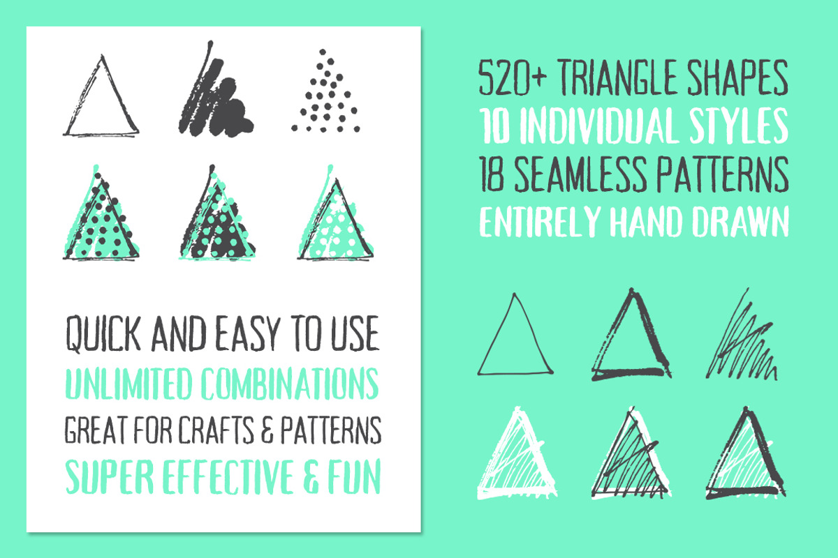 The Mega Mix & Match Triangle Pack!, an Object Graphic by Abbie May (Photo 1 of 5)