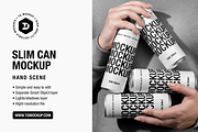 Slim Can - Hand Scene, a Packaging Mockup by TD Mockup (Thumbnail 1 of 4)