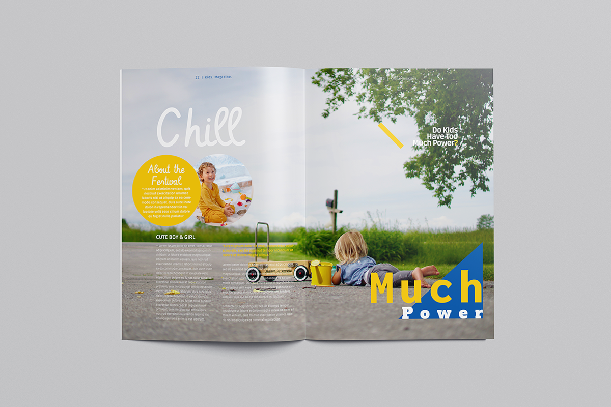 Kids Magazine Template, a Magazine Template by Designsoul14 (Photo 12 of 12)