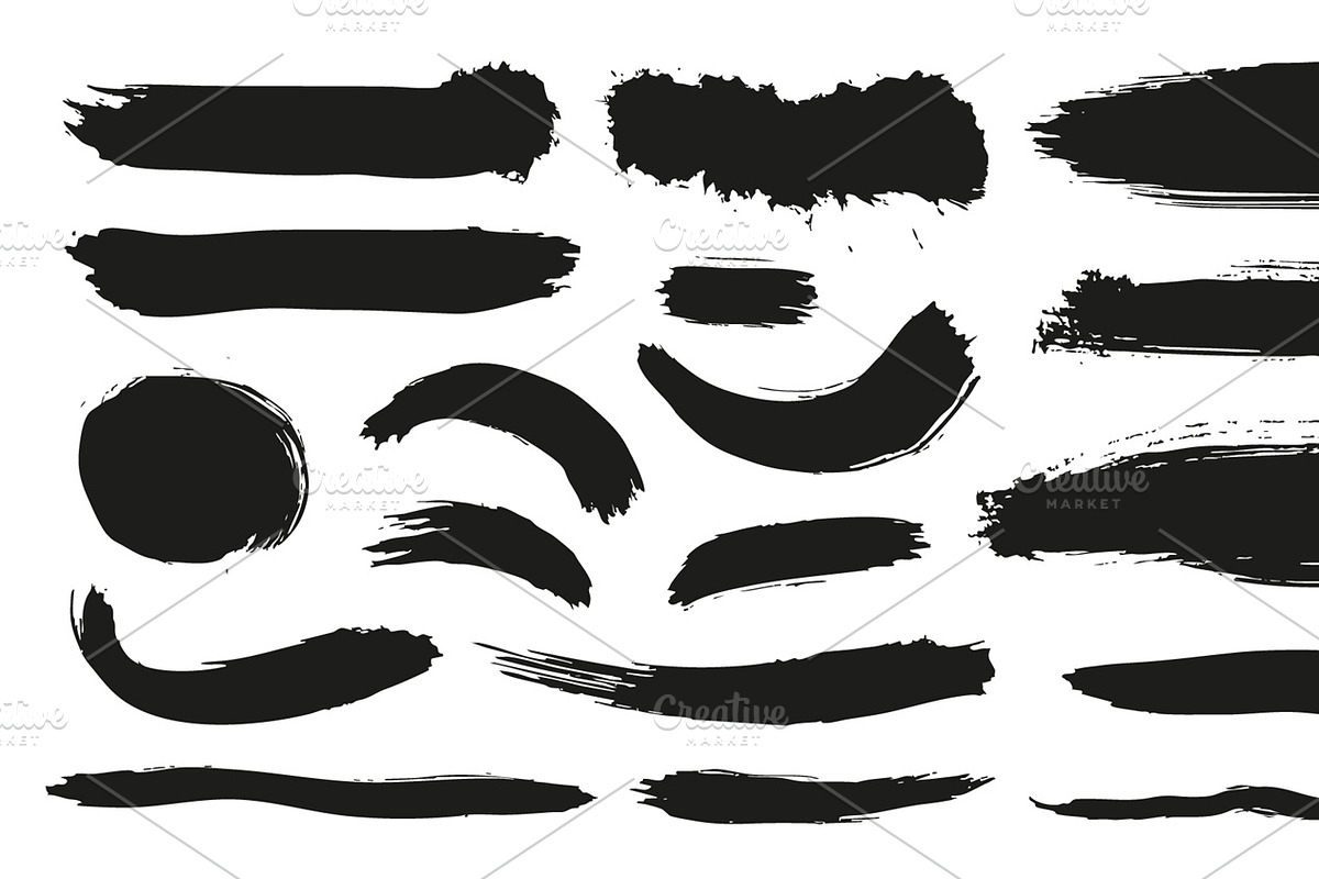 Brush Strokes Pack, a Texture Graphic by alexdndz (Photo 2 of 11)