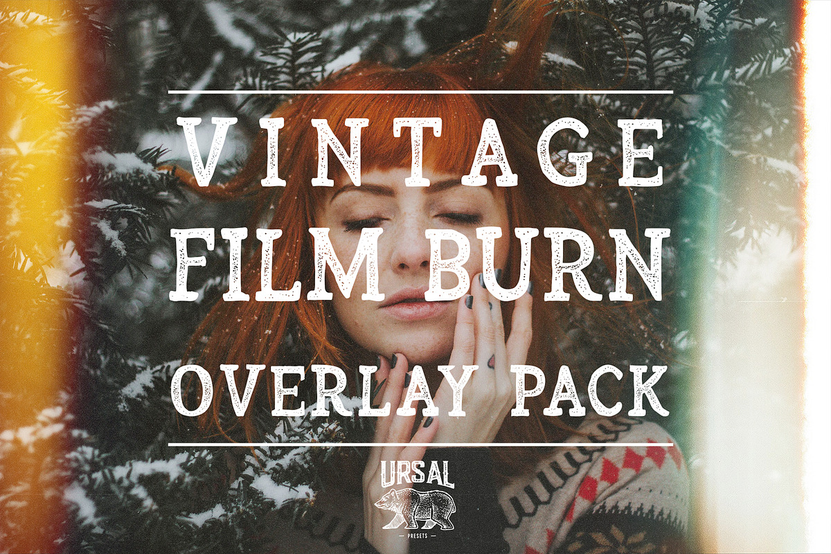 Vintage Film Burn Overlay Pack, a Brushes & More by URSAL Supply (Photo 1 of 6)