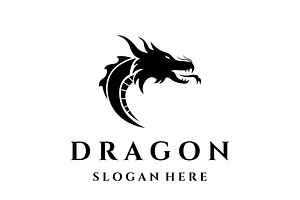 Fire dragon head logo., a Branding & Logo Template by LOGOCREATIVE