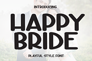 Happy Bride | Script Font, a Script Font by Scratchones (Thumbnail 1 of 8)