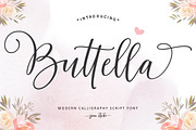 Buttella Script, a Script Font by Zane Studio (Thumbnail 1 of 7)