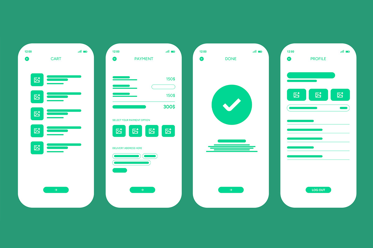 Mobile App Wireframe Layout, a Wireframe Template by ContestDesign (Photo 3 of 3)