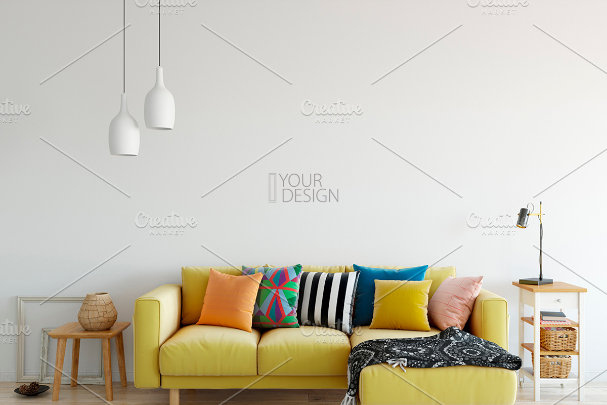 Wall & Frames Mockup - Bundle Vol 4, a Print Template by Yuri-U (Photo 7 of 32)