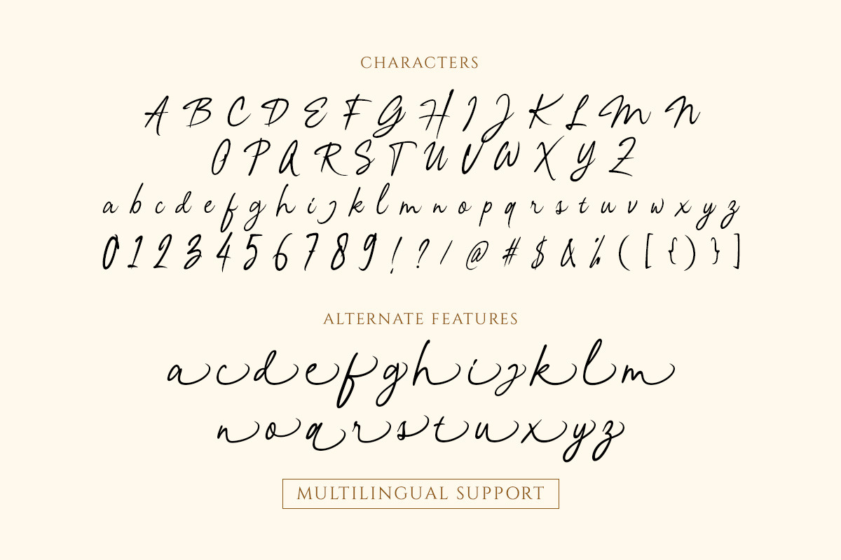 Nagintha - Handwritten Script, a Script Font by Letterhend Studio (Photo 2 of 9)