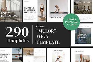 Minimal Yoga Instagra Template Canva