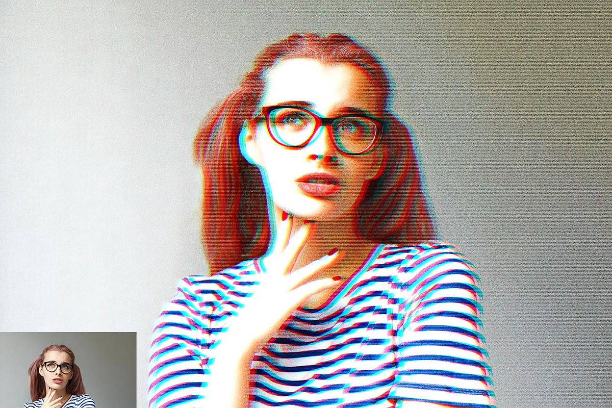 Invisible Glitch Effect Ps Action, an Action Add-On by Studio Retouch (Photo 6 of 11)