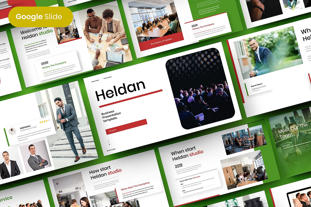 Heldan - Business Google Slide Templ, a Design Template by Dens Creative Studio (Photo 1 of 6)