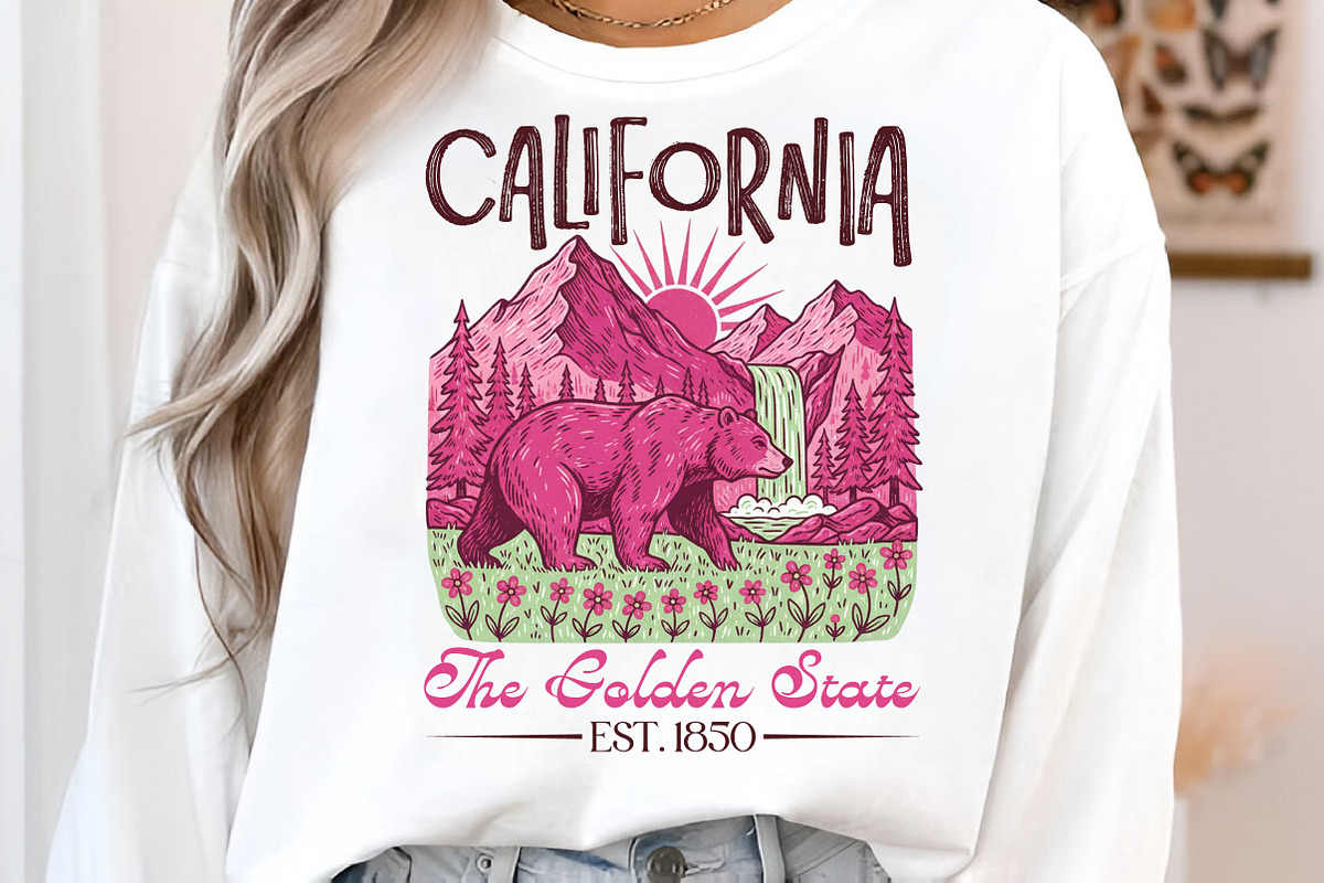 California The Golden State Shirt PN, an Illustration by Libby Wishes (Photo 1 of 5)
