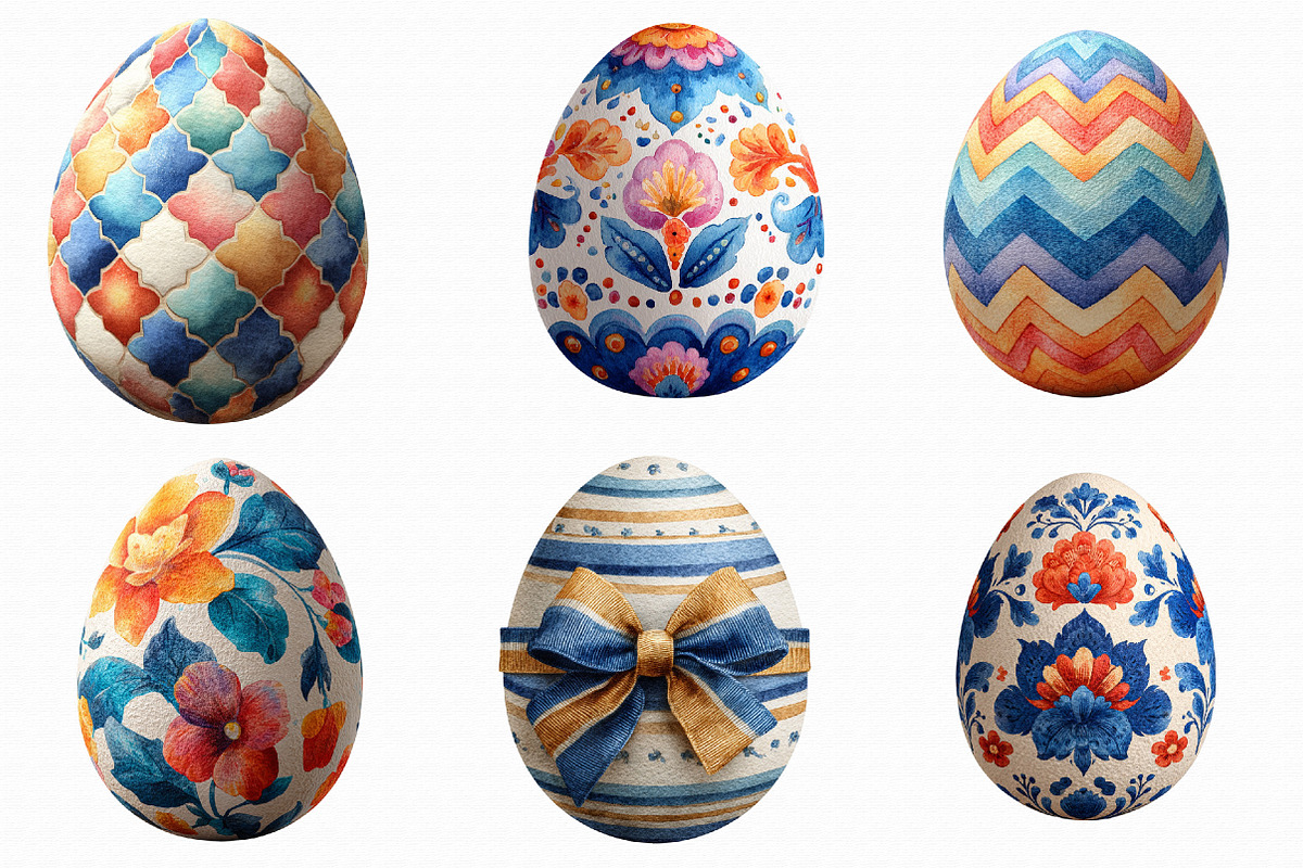 Easter Egg Pattern Clipart, an Illustration by Libby Wishes (Photo 4 of 7)