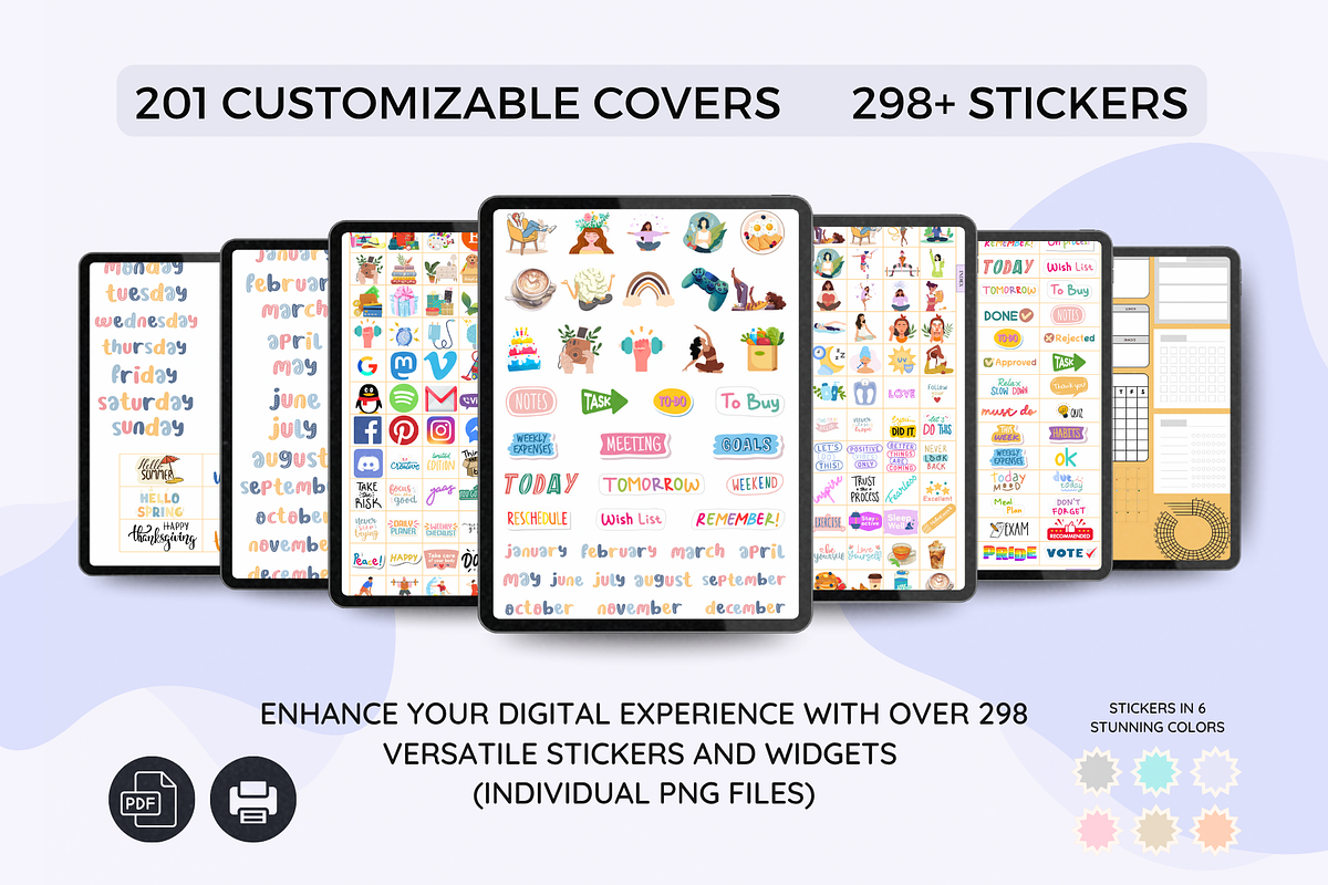 Undated Double-Page Digital Planner, a Templates & Theme by LumusStudio (Photo 7 of 7)