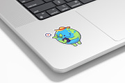 Cute Earth Eco Friendly With Plants, an Education Illustration by tkzgraphic (Thumbnail 3 of 3)