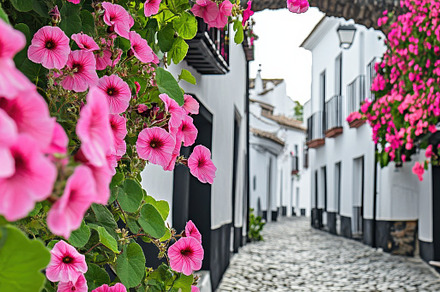Romantic Alley in Spanish Village, an Architecture Photo by Virgo Studio