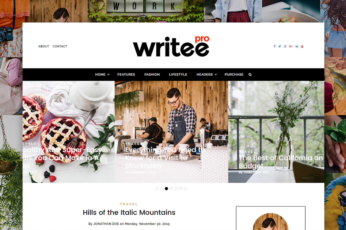 Writee Pro WordPress Blog Theme, a WordPress Template by Scissor Themes