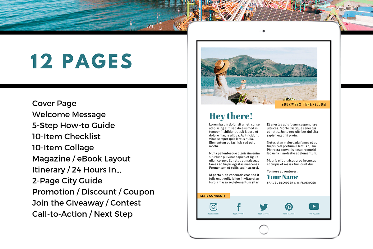 Travel Lead Magnet Template, a Magazine Template by ProductiveandFree (Photo 2 of 10)