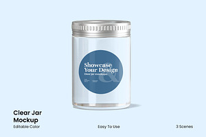 Clear Jar Mockup, a Packaging Mockup by renderstockmarket