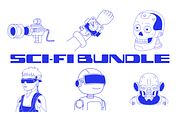 Infinity Sci-Fi Illustration Bundle, a Technology Illustration by Danil Polshin (Thumbnail 1 of 14)