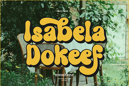 Isabela Dokeef | Retro Bold Display, a Font by Denustudios