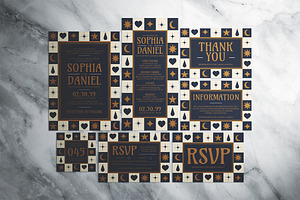 Geometric Wedding Invitation Suite, an Invitation Template by The Good Store