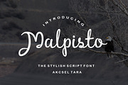 Malpisto - Stylish Script Font, a Script Font by Akcsel Tara (Thumbnail 1 of 12)