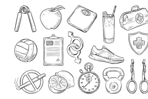 world health days handdrawn, an Object Graphic by nikagraphic