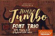 Jumbo Font Trio, a Script Font by Deeezy (Thumbnail 1 of 10)