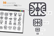 Basketball Line Icons Set, an Outline Icon by Voysla's Shop (Thumbnail 3 of 4)