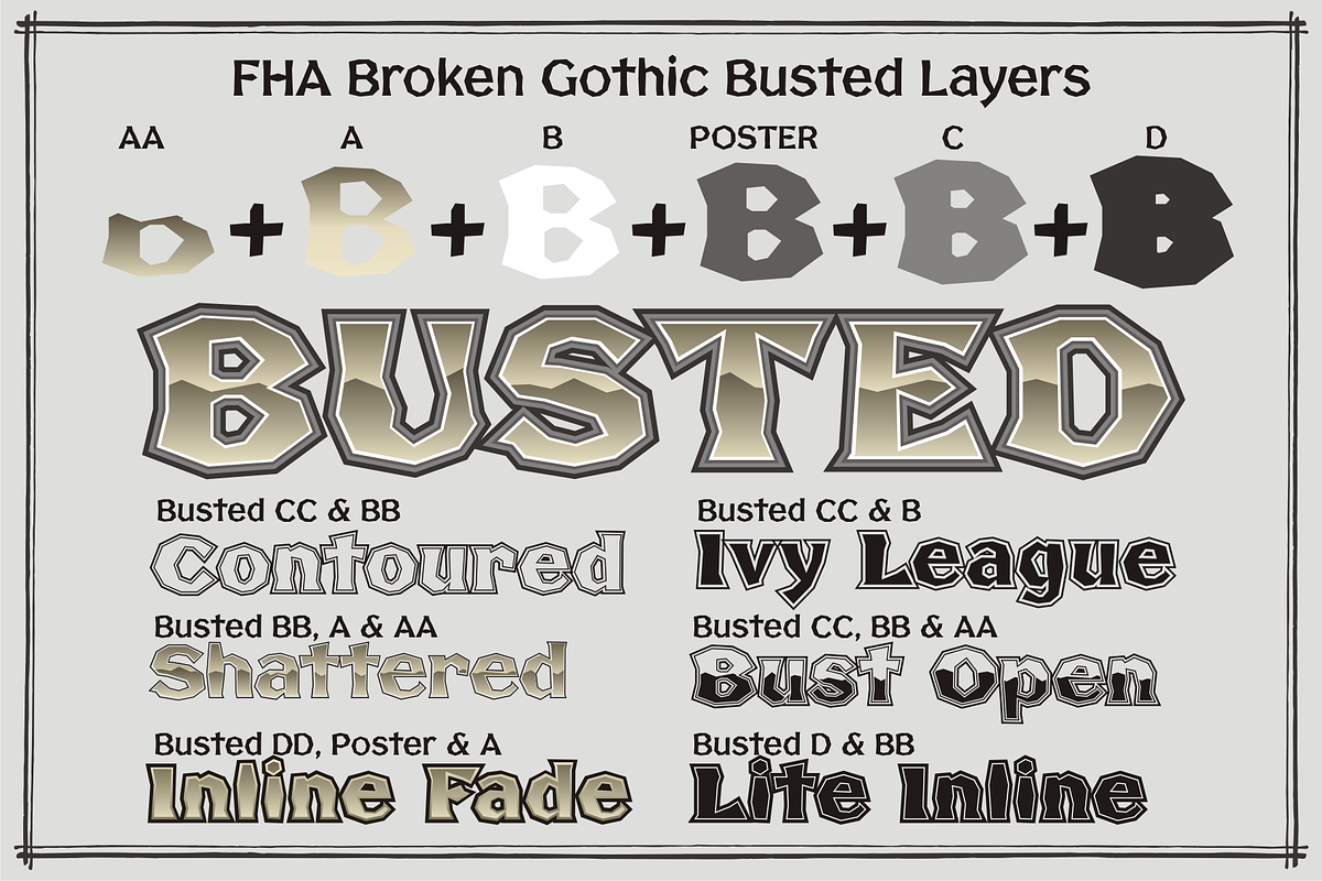 FHA Broken Gothic Family preview 2