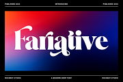Fariative - Logo Font, a Serif Font by RockboyStd (Thumbnail 1 of 12)