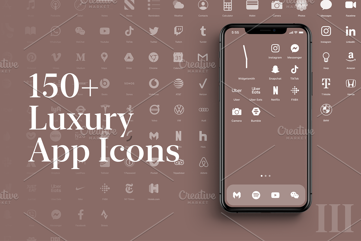 iOS 14 Luxury iPhone App Icons • III, an Icon by Homescreen Pro (Photo 1 of 6)
