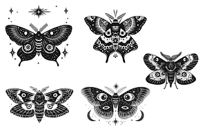 Procreate Moth Brush Stamps