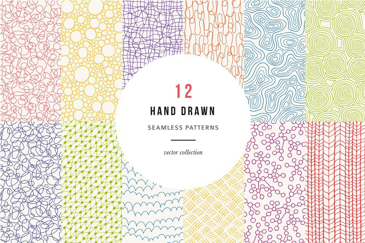 Bundle hand drawn patterns, a Pattern Graphic by Magnia (Photo 8 of 17)