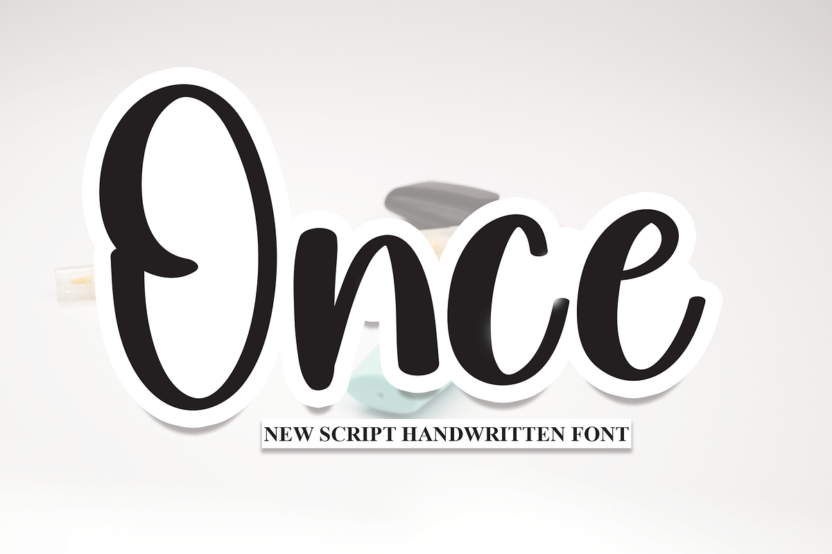 Once | Script Font, a Script Font by Scratchones (Photo 1 of 8)