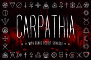 Carpathia Typeface + Extras, a Symbol Font by Von Type Co (Thumbnail 1 of 10)