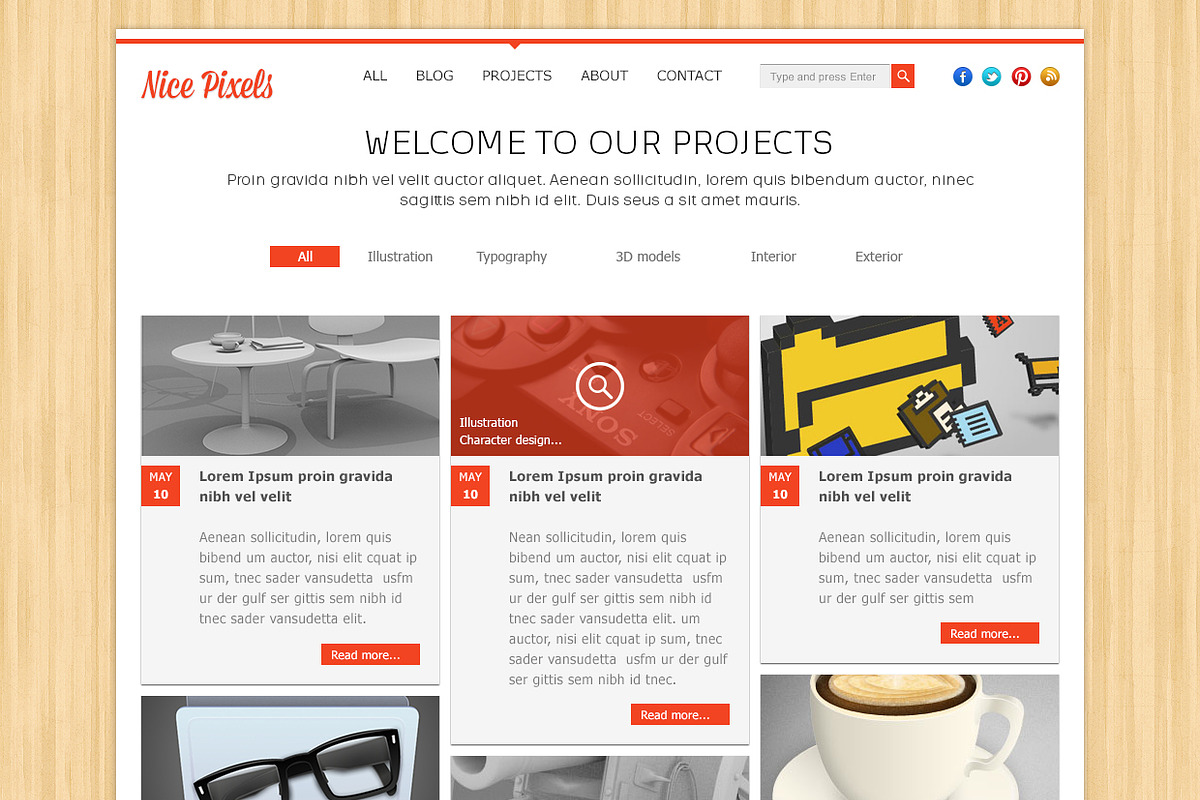 Nice Pixels portfolio template, a Websites & App Template by Andexdesign
