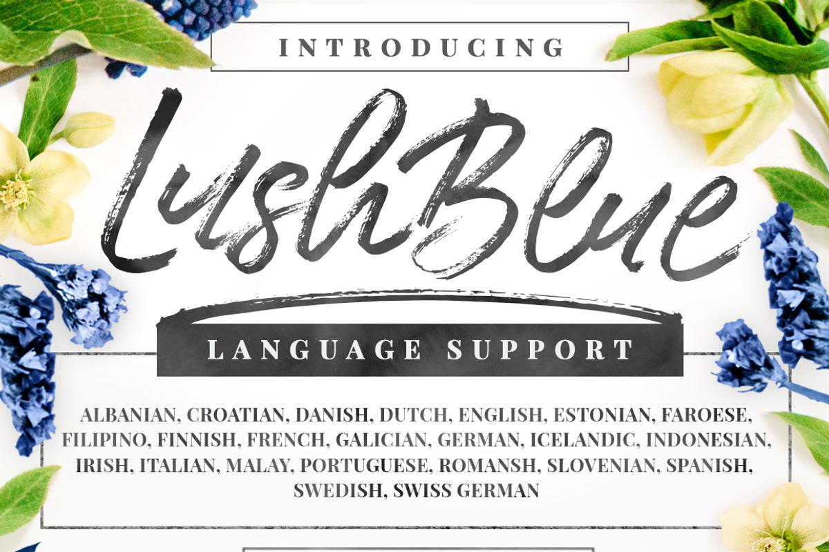 Lush Blue Textured Brush Script Font, a Script Font by Pink Coffie (Photo 11 of 11)