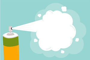 Cloud of spray from can. Hairspray, an Object Illustration by LadadikArt