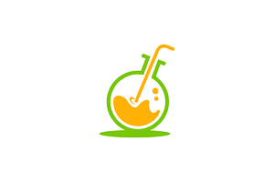 Lab Juice Logo Vector Template