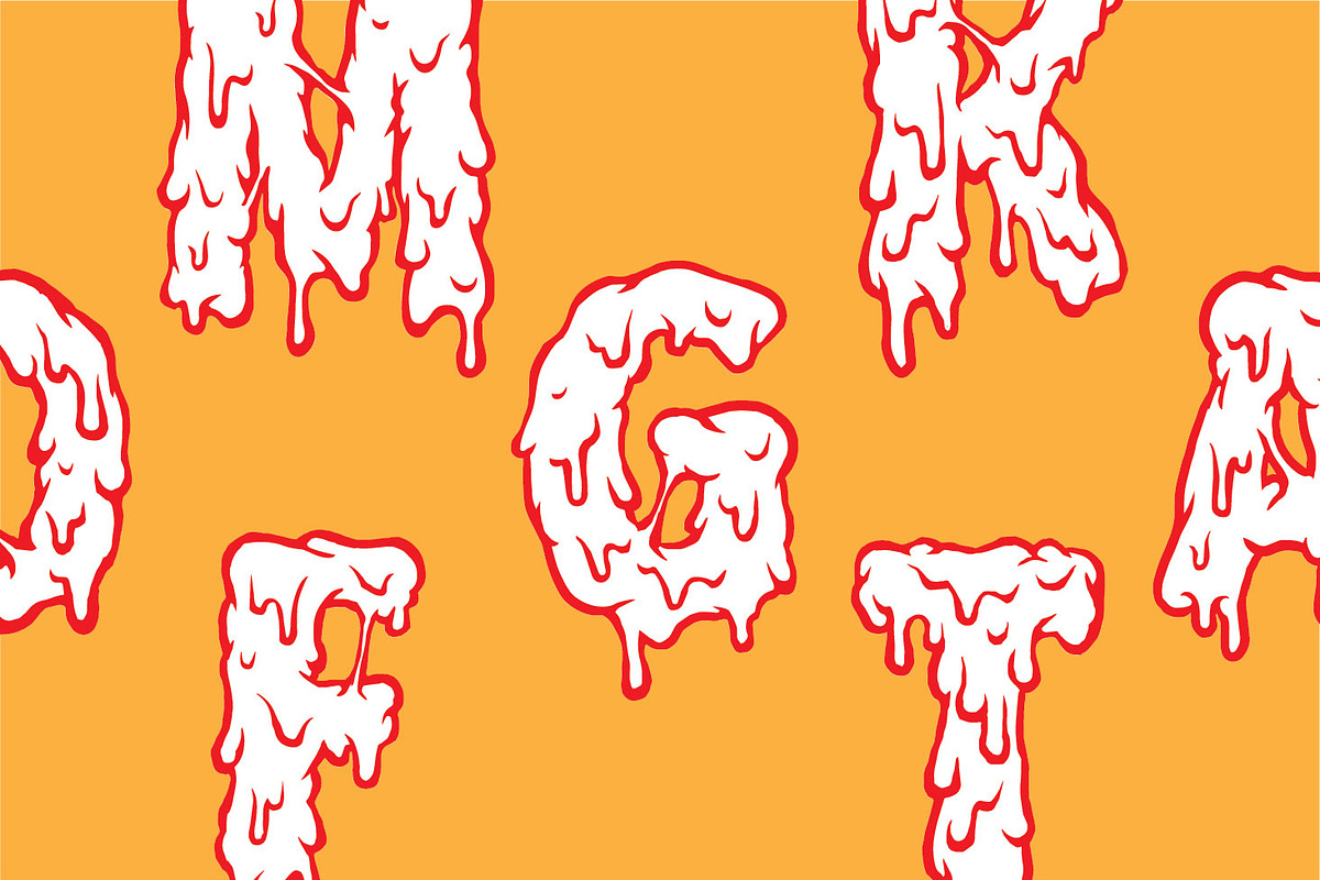 Halloween Zombie Fonts | Melt! preview 4
