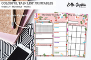Bright Daily Tasks Planner Printable, a Stationery Template by Bella+Sophia Creative (Thumbnail 1 of 6)