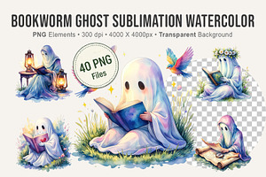 Bookworm Ghost Sublimation, an Illustration by Artnoy