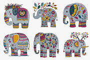 Quirky Christmas Elephant clipart, an Illustration by CreationArt (Thumbnail 2 of 6)