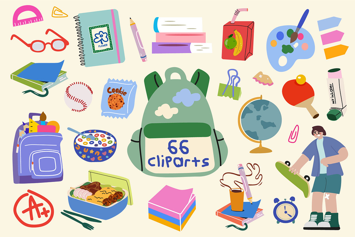 Back to school vector illustration, an Education Illustration by Luamor (Photo 2 of 9)