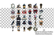 Dark Academia Gothic Halloween Clipa, a Seasonal Illustration by Daily.Designs (Thumbnail 3 of 6)