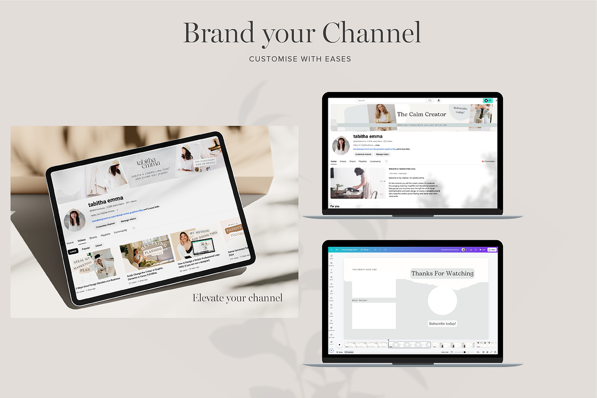 Youtube Branding Bundle Templates, a Marketing Template by Tabitha Emma (Photo 9 of 9)