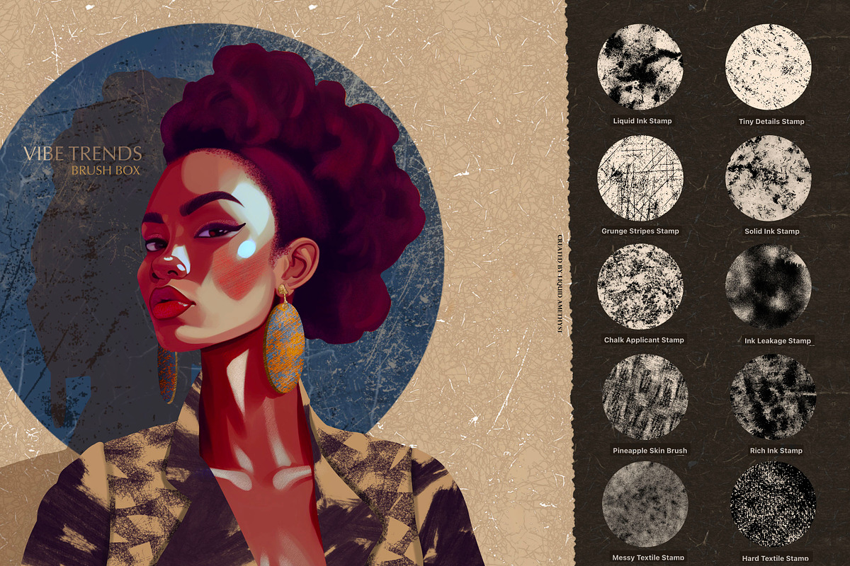 Vibe Trends Brush Box For Procreate, a Brush Add-On by Liquid Amethyst Art (Photo 7 of 8)