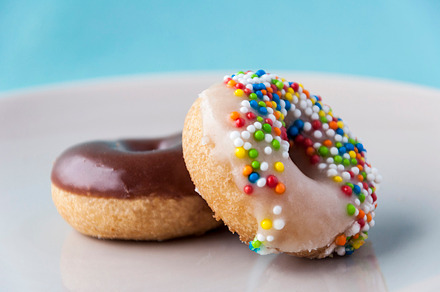 Chocolate and sugar donuts